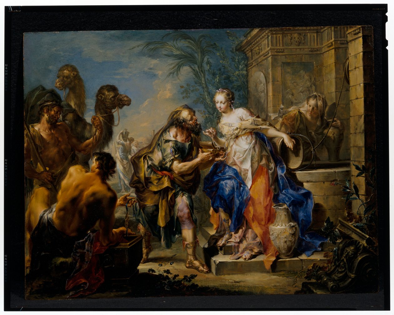 Elizier y Rebecca de Johann Georg Platzer