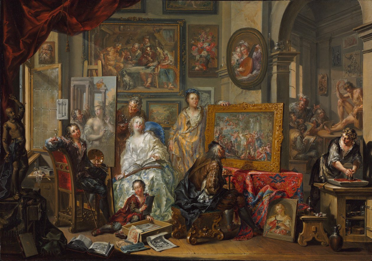 El estudio del artista de Johann Georg Platzer