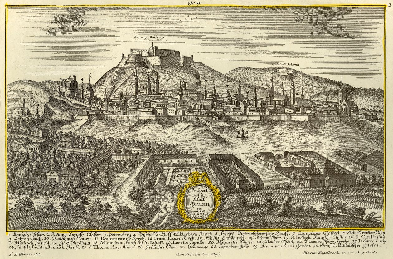 Brno, c1740 de Johann Georg Ringlin