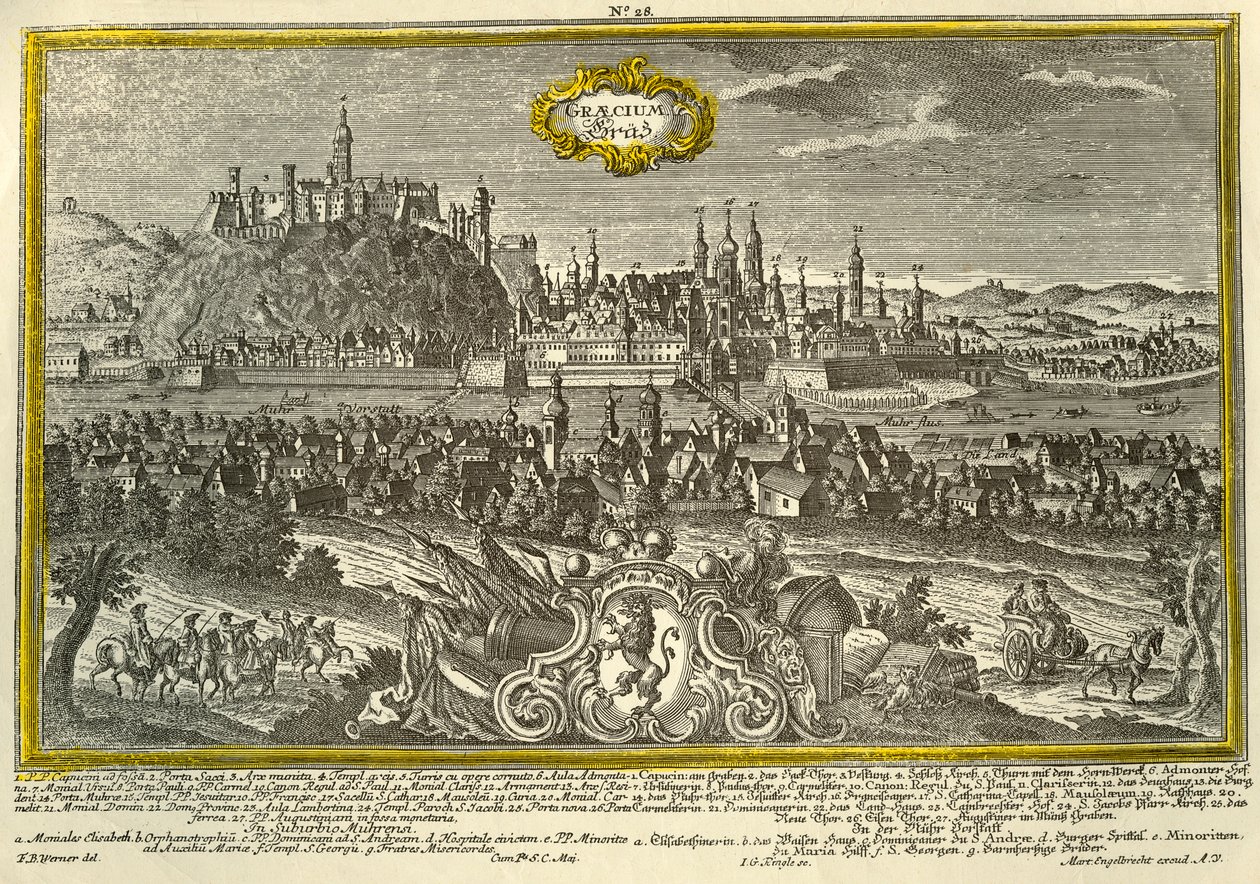 Graz, c1740 de Johann Georg Ringlin