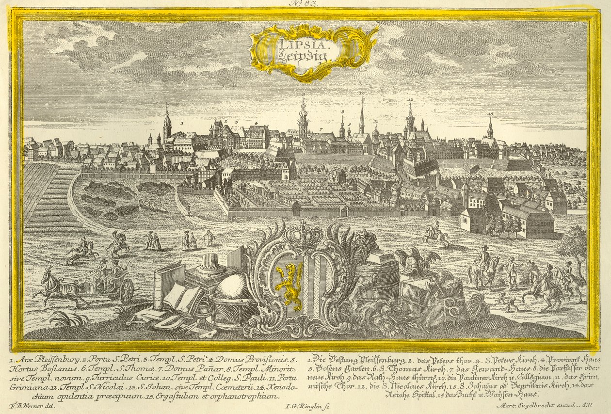 Leipzig, c1740 de Johann Georg Ringlin