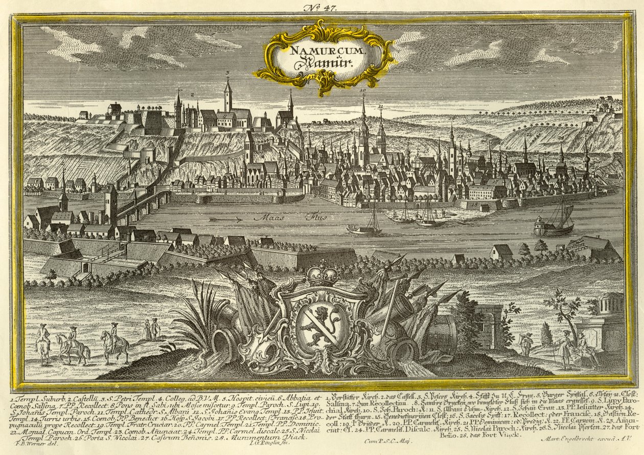 Namur, c. 1740 de Johann Georg Ringlin