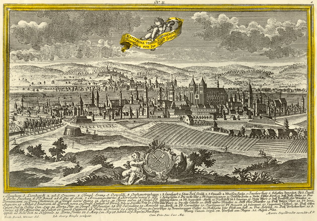 Ratisbona, c. 1740 de Johann Georg Ringlin