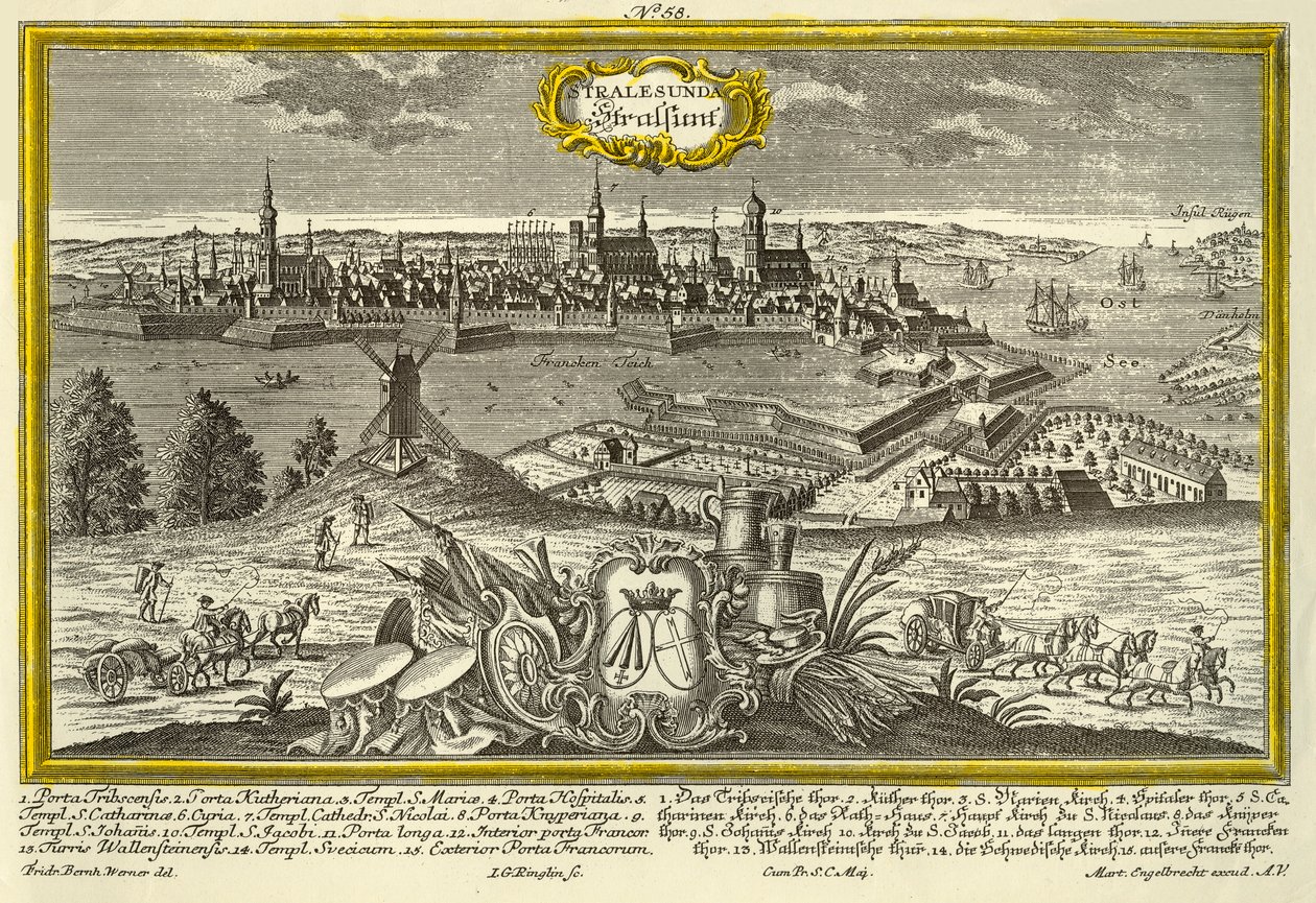 Stralsund, c1740 de Johann Georg Ringlin