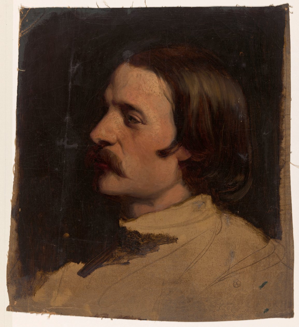 Cabeza de estudio a la izquierda de Johann Georg Schwartze