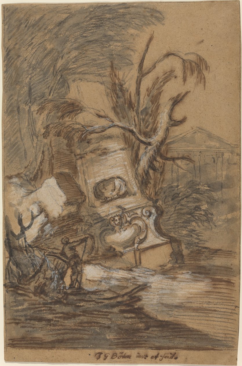 Capricho con ruinas antiguas de Johann George Böhm