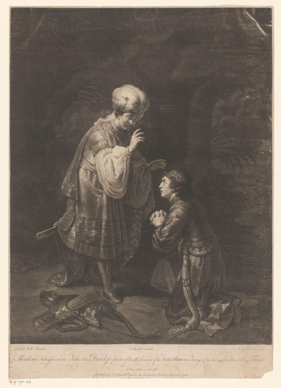 Reconciliación de David y Absalón de Johann Gottfried Haid