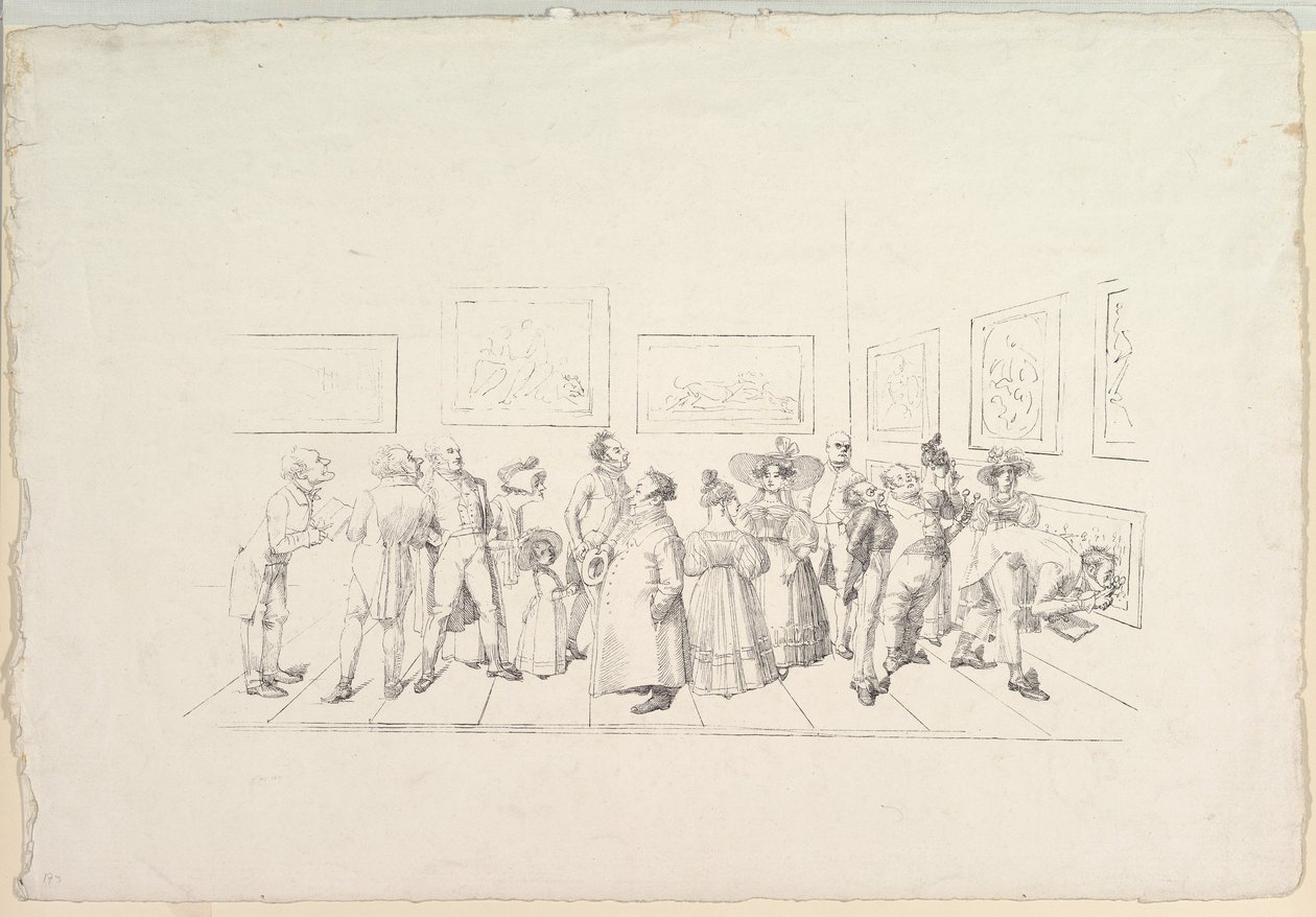 El Público en una Exposición, 1831 de Johann Gottfried Schadow