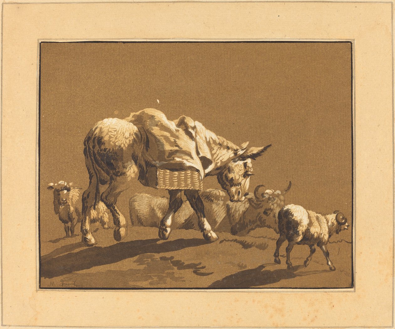 Burro de Johann Gottlieb Prestel after Joseph Wagner