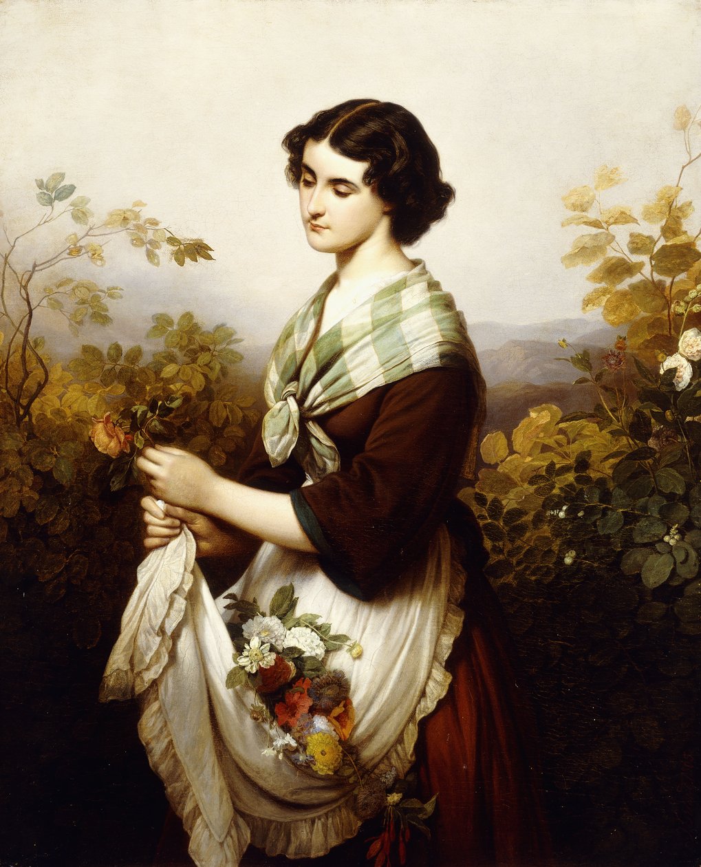 La última rosa, 1865 de Johann Grund