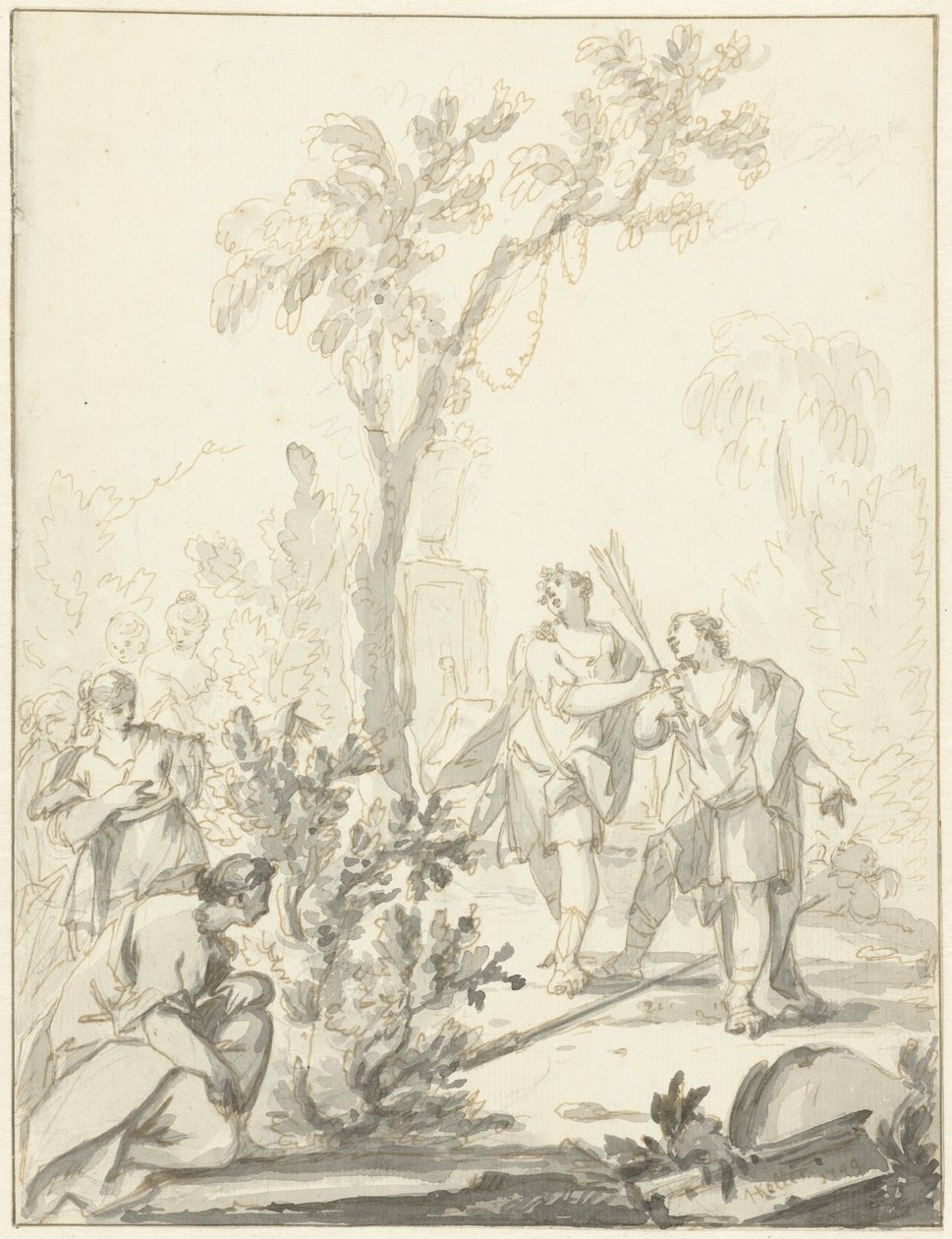 representación alegórica de Johann Heinrich Keller (II)