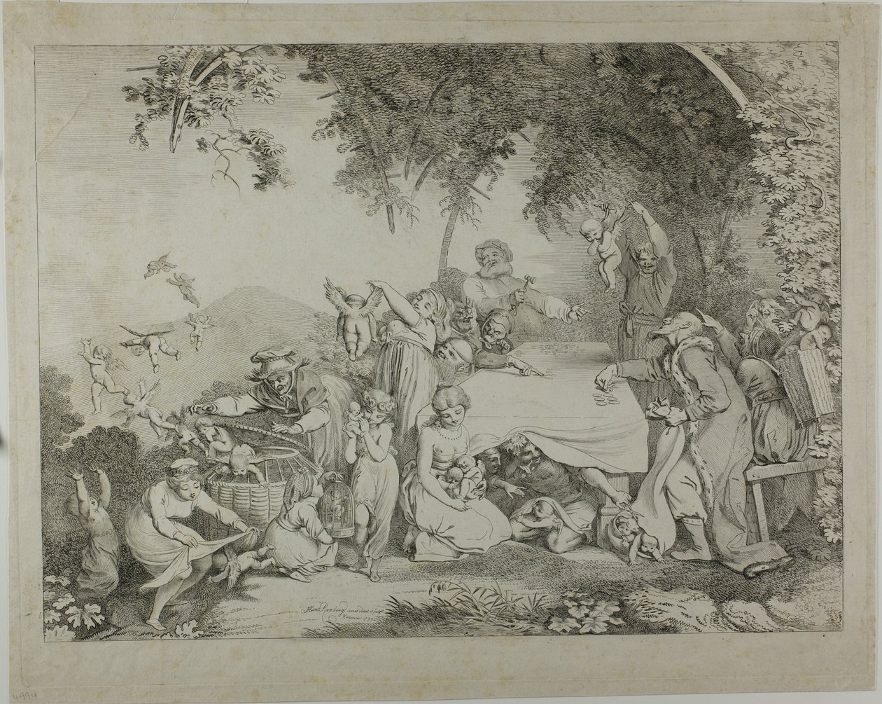 Subasta de los cupidos de Johann Heinrich Ramberg