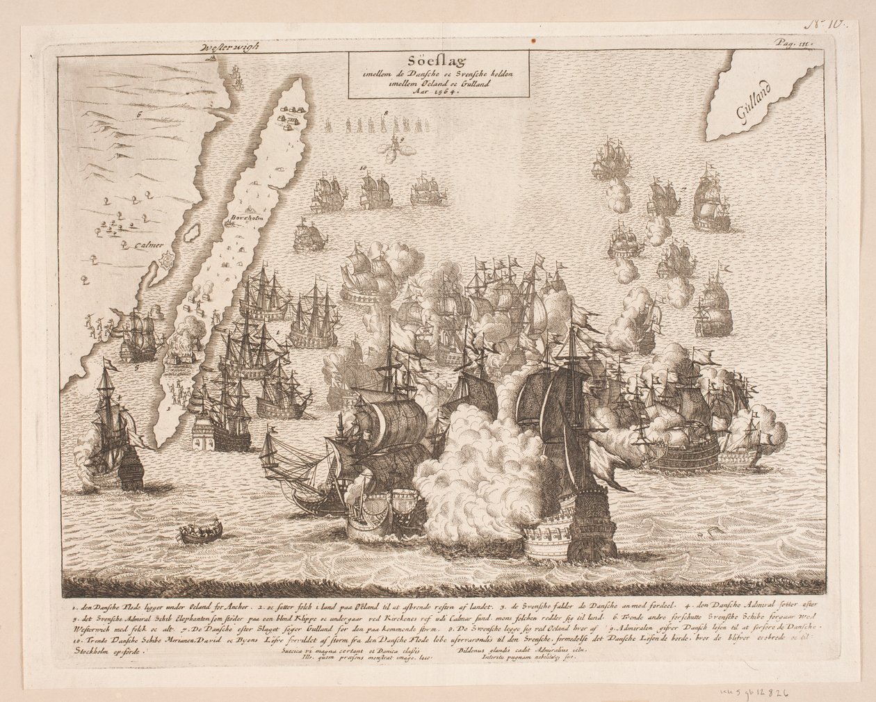 Batalla naval en Öland y Gulland, 1564 de Johann Husman