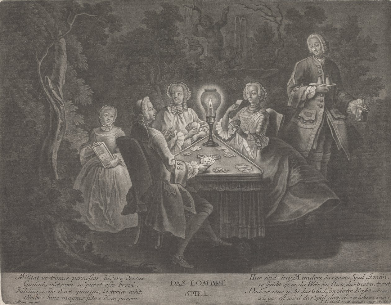El juego de Lombre de Johann Jacobus Haid
