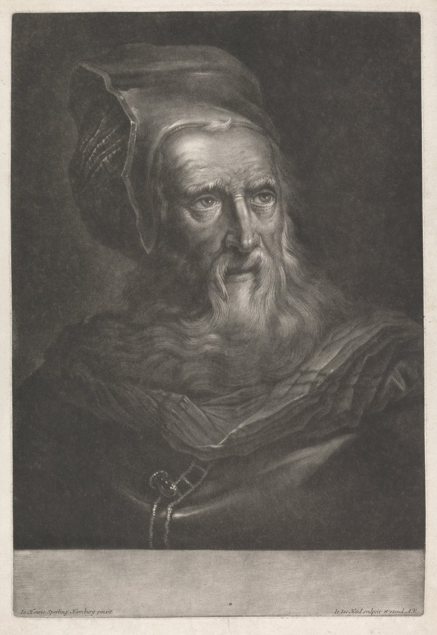 Hombre con sombrero de Johann Jacobus Haid