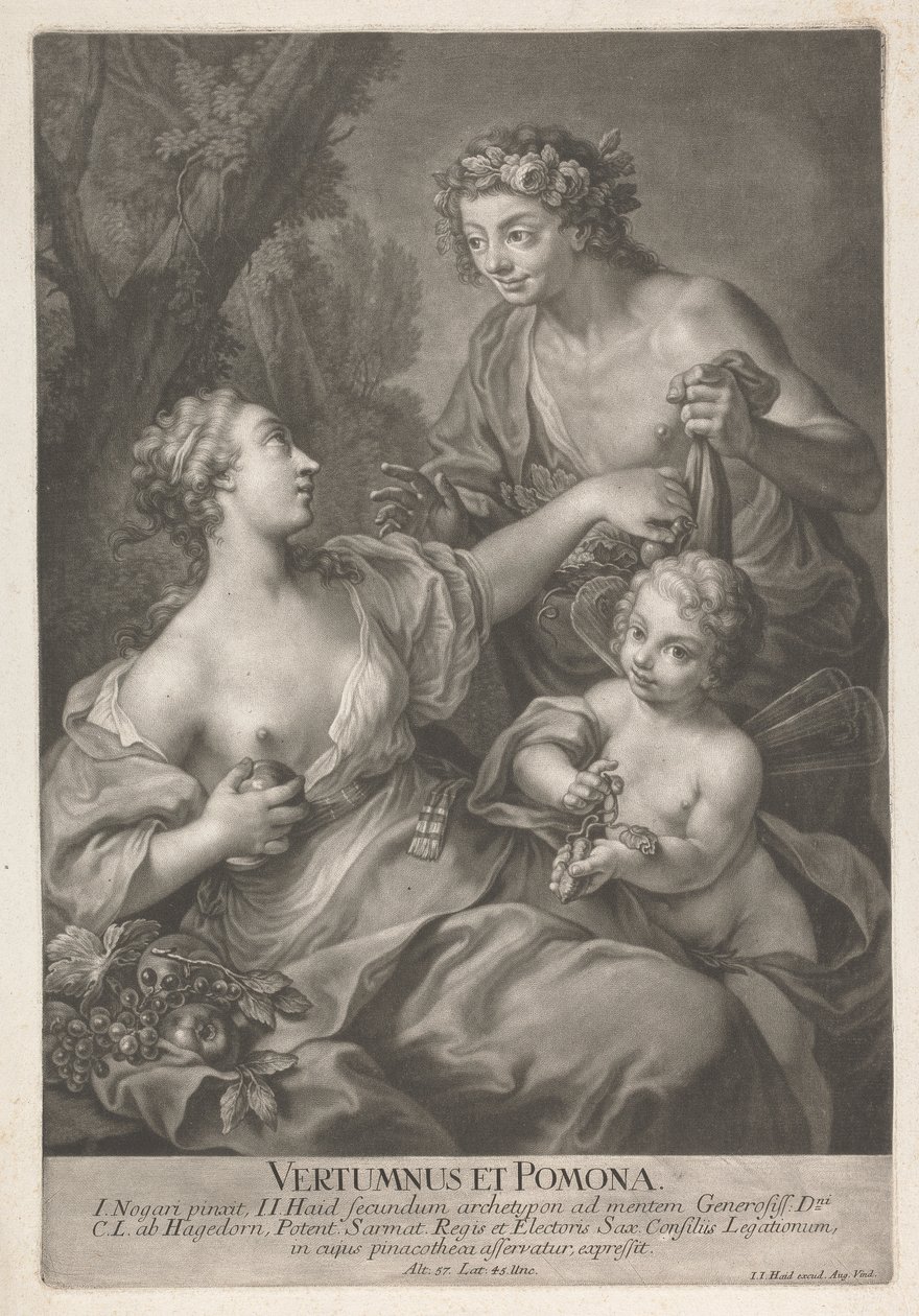 Vertumnus y Pomona de Johann Jacobus Haid