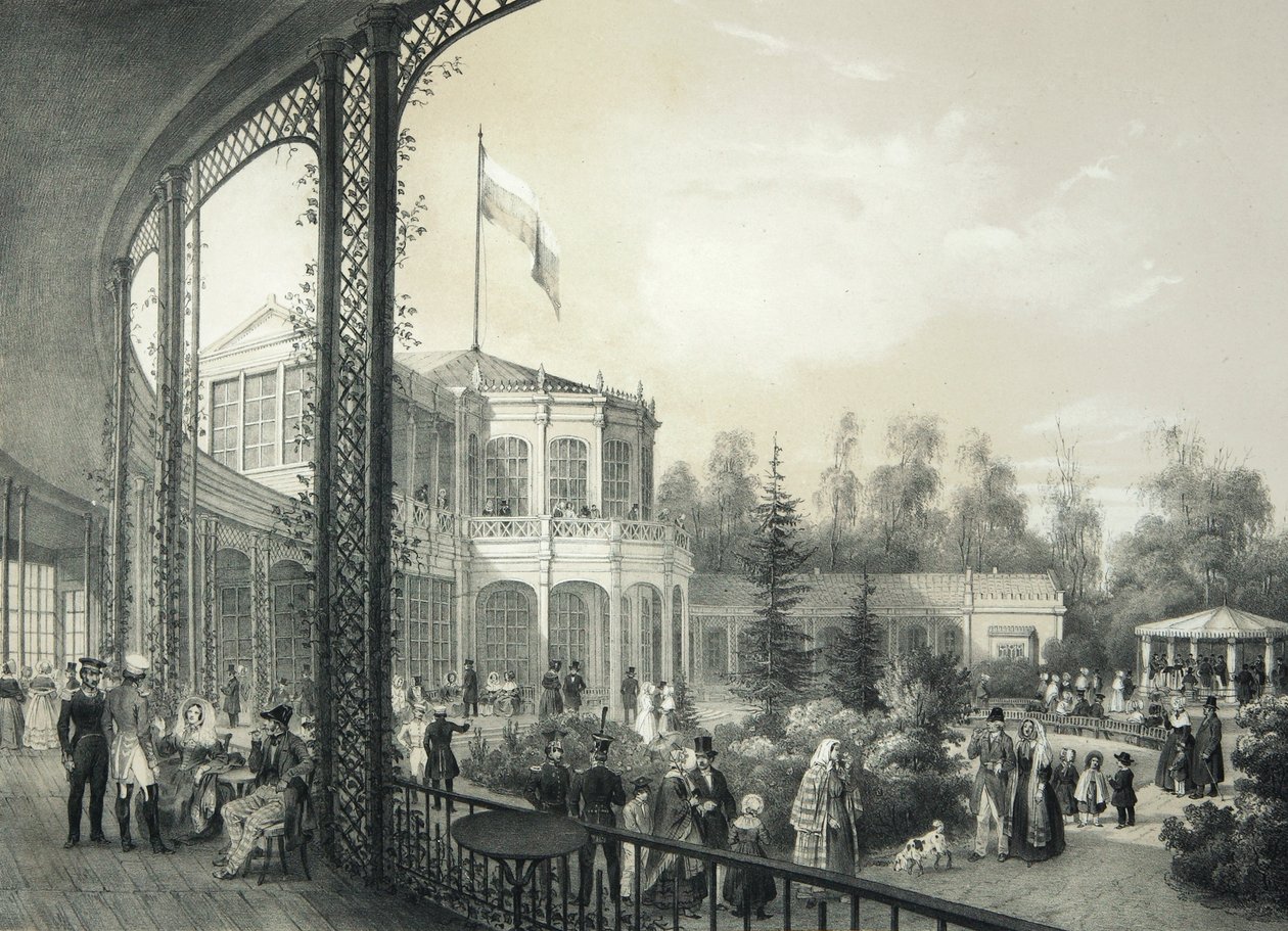 La estación de tren en Pavlovsk de Johann Jakob Meier