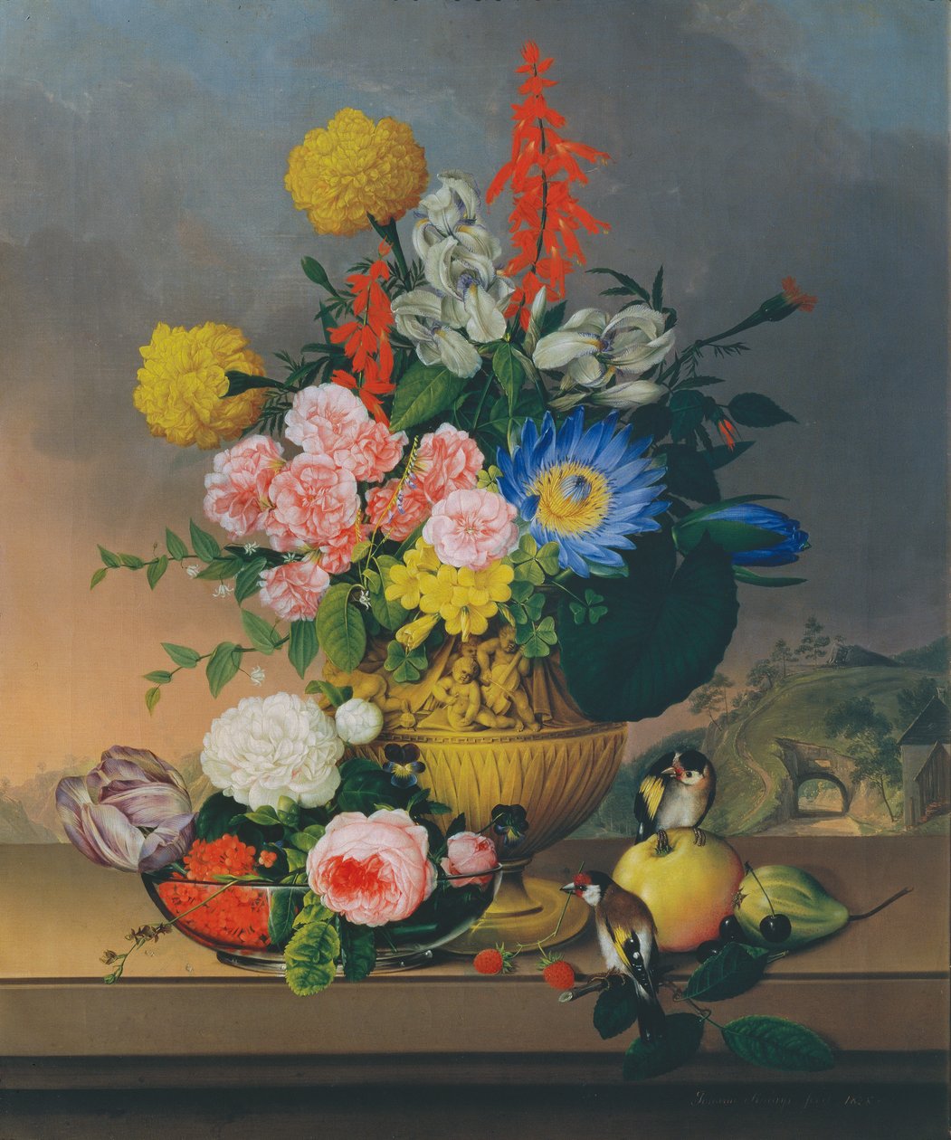Bodegón con un ramo de flores de Johann Knapp