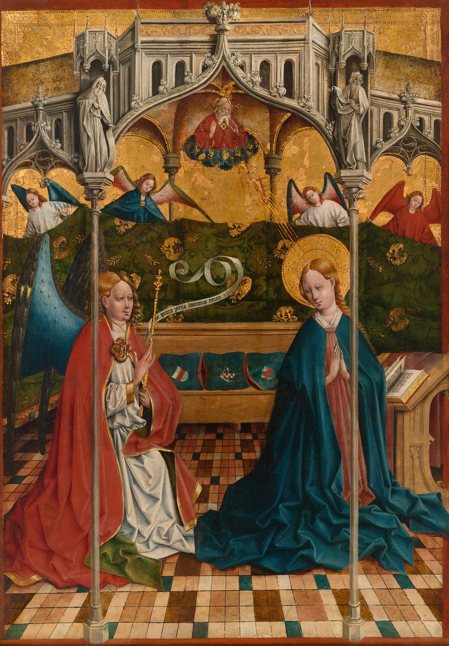 La Anunciación, completado en 1457 de Johann Koerbecke
