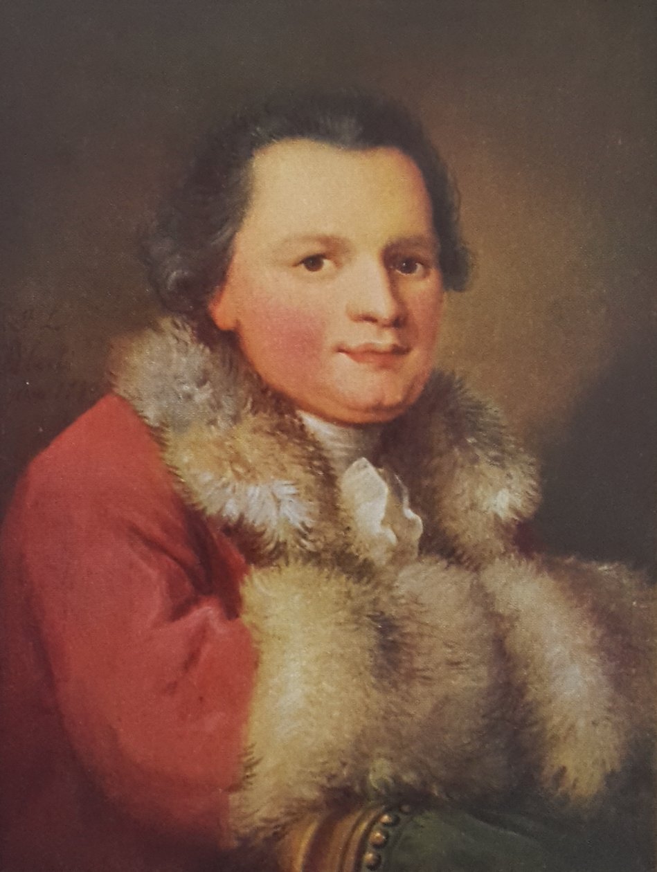 Alemán: Retrato de Beat Ludwig Walthard, editor. de Johann Ludwig Aberli
