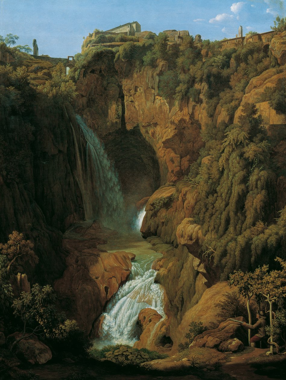 La Gruta de Neptuno (cascada cerca de Tivoli) de Johann Martin von Rohden