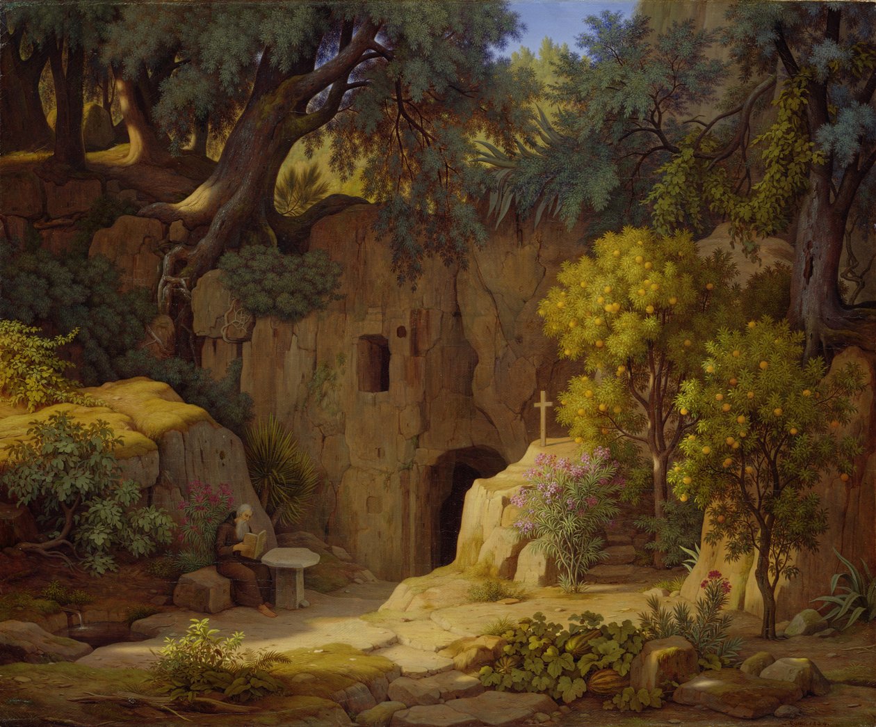El ermitaño, 1834 de Johann Martin von Rohden