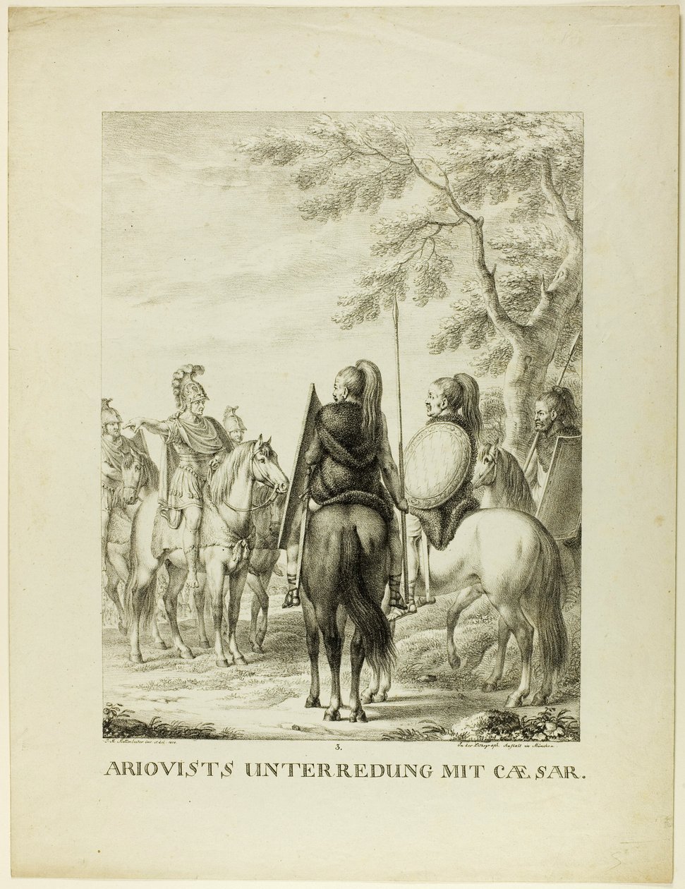 Conversación de Arioviste con Caezar de Johann Michael Mettenleiter
