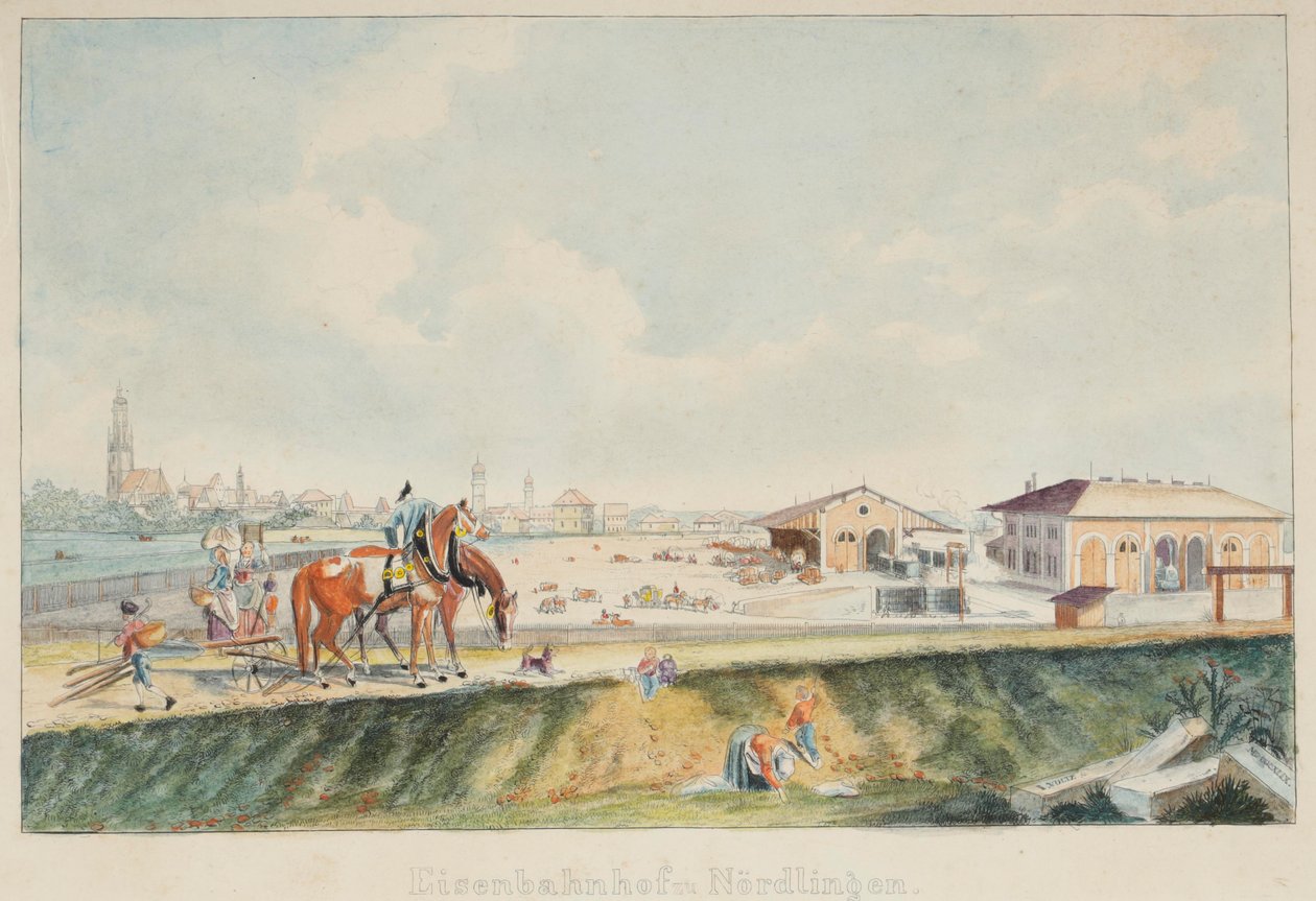 Estación de ferrocarril de Nördlingen de Johann Michael Voltz