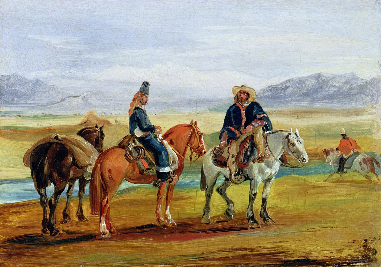 Huasos chilenos, c.1836 de Johann Moritz Rugendas