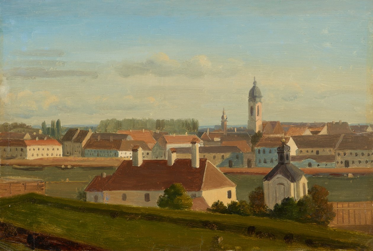 Vista sobre el Canal del Danubio a Leopoldstadt de Johann Peter Krafft