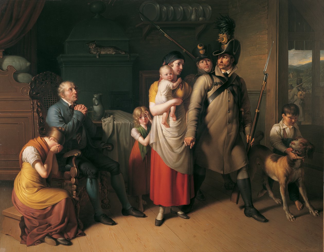 La despedida del hombre Landwehr de Johann Peter Krafft