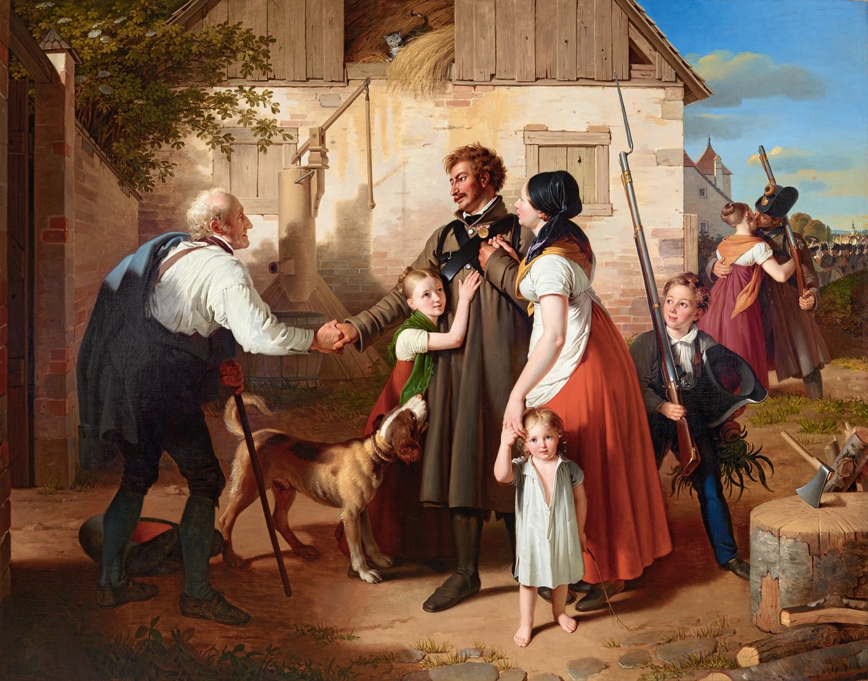 El regreso a casa del Landwehrmann de Johann Peter Krafft