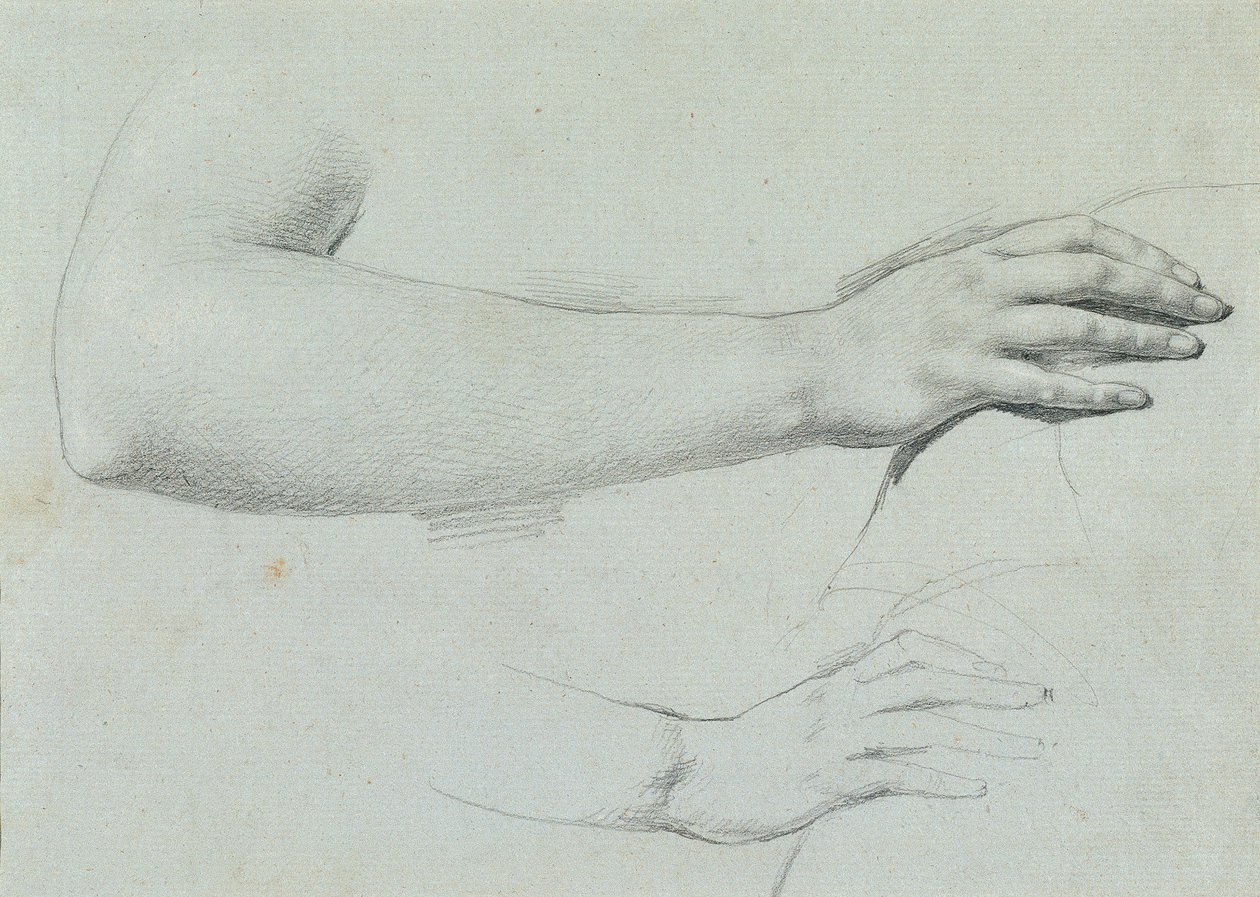 Estudio de manos para "Arindal y Daura" de Johann Peter Krafft