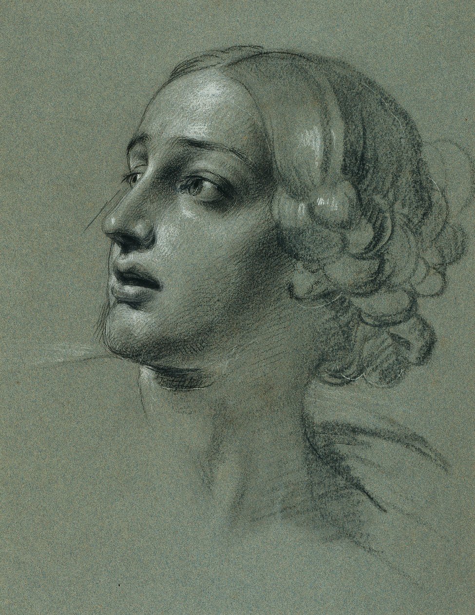 Estudio de cabecera para "Arindal y Daura" de Johann Peter Krafft