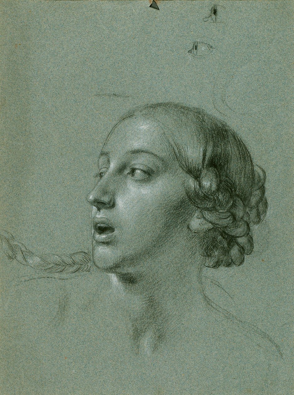 Estudio de cabecera para "Arindal y Daura" de Johann Peter Krafft