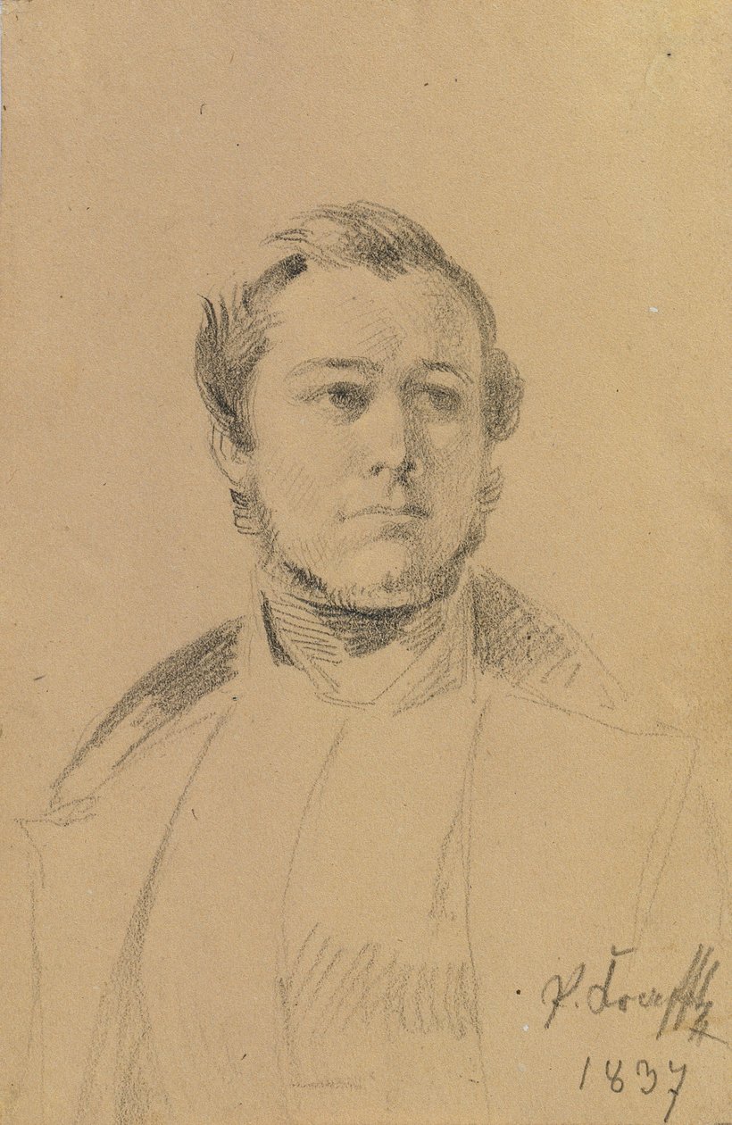 Estudio de retrato de Franz Xaver Eckl de Johann Peter Krafft
