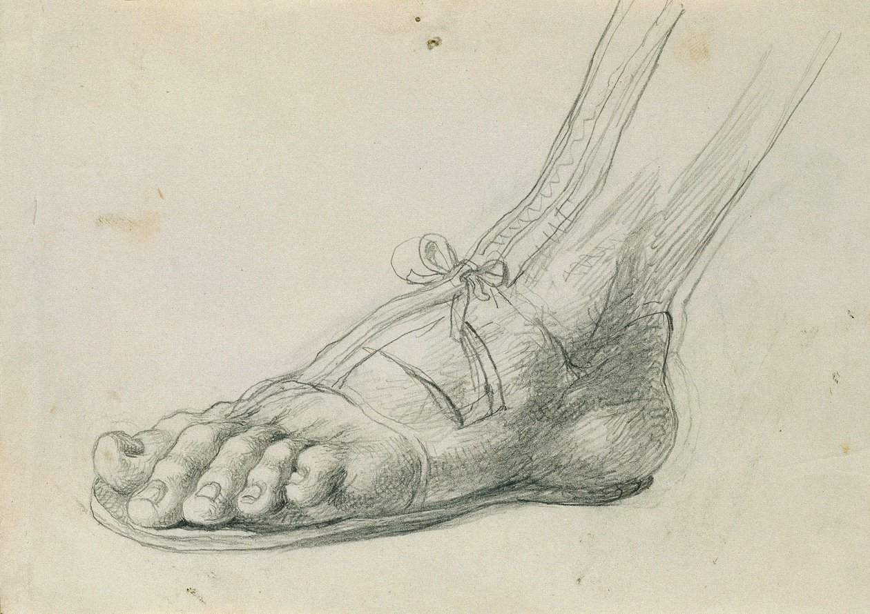 Estudio de sandalias para "Rüdiger y Angelika" de Johann Peter Krafft