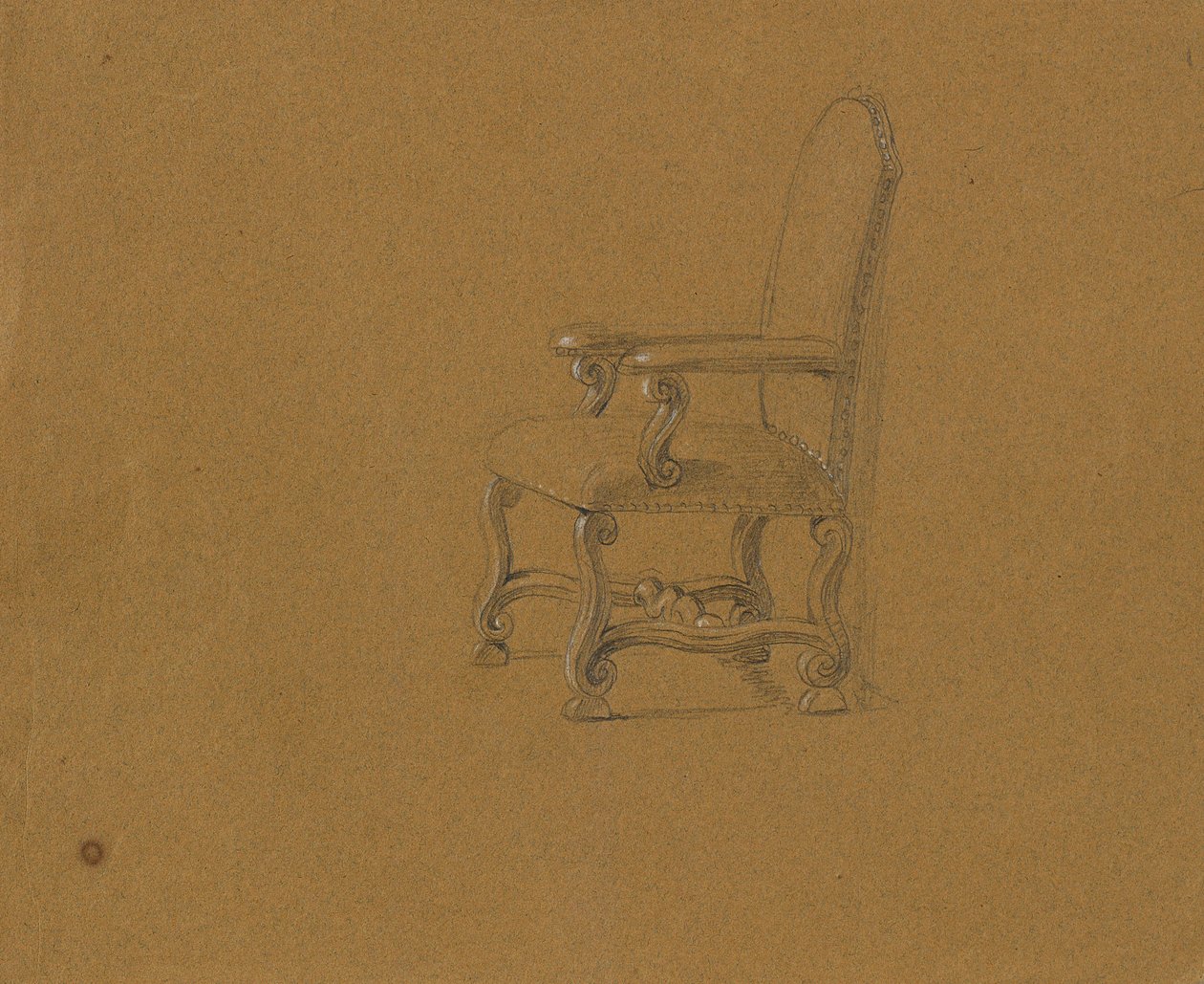 estudio de un sillón de Johann Peter Krafft