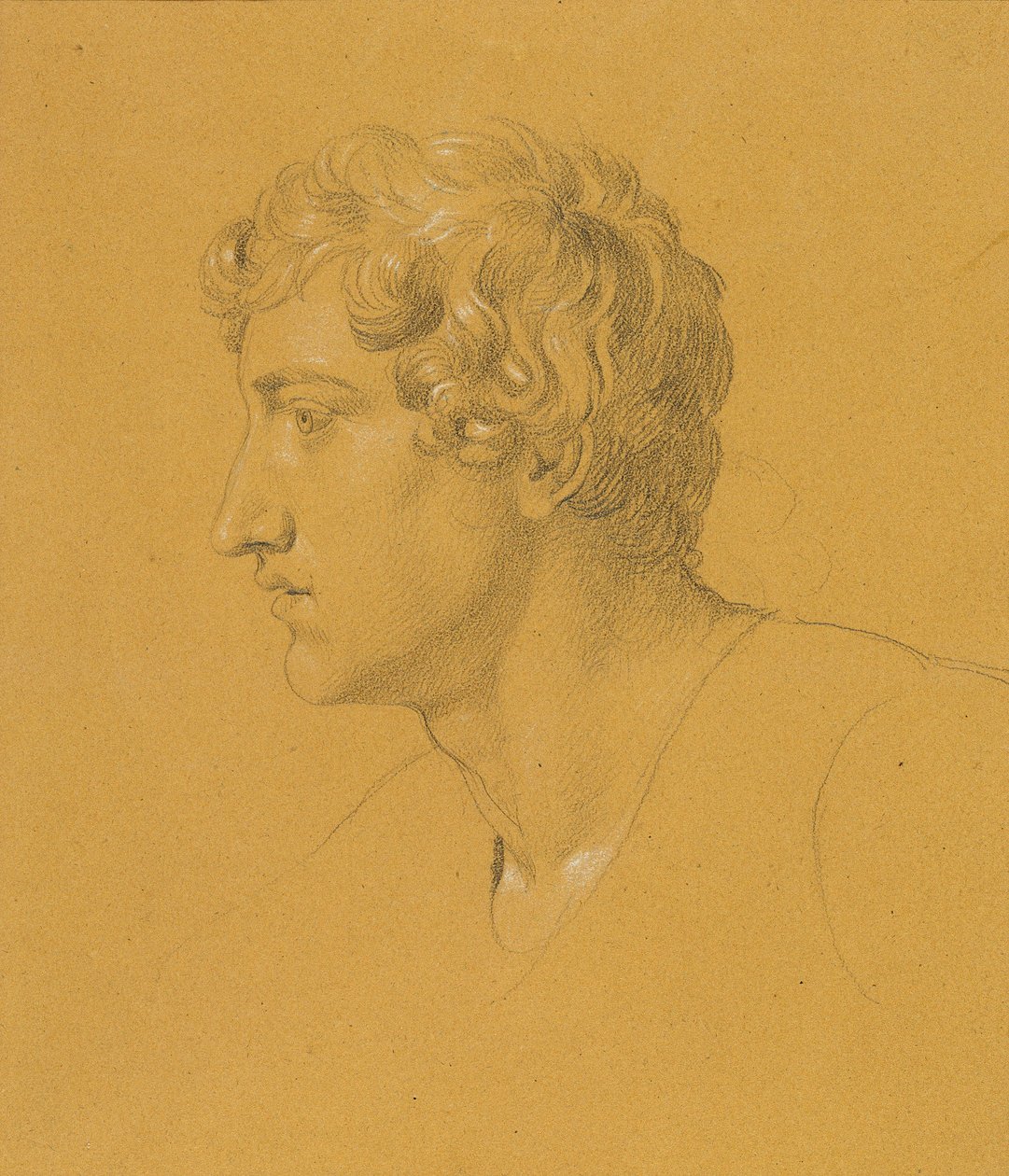 Estudio de una cabeza de Johann Peter Krafft