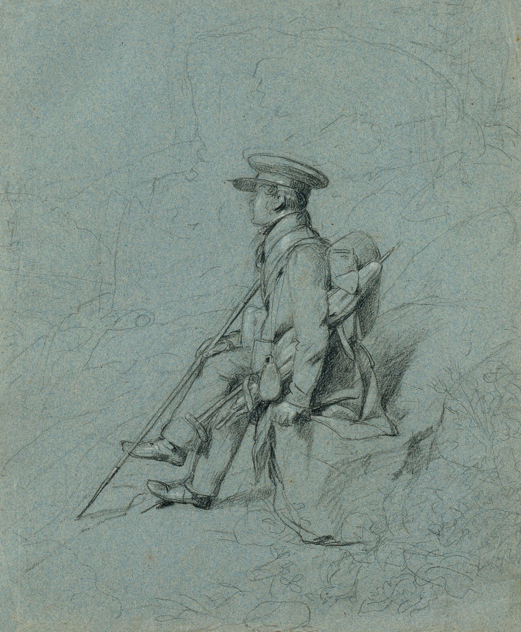 Estudio de un pintor en reposo de Johann Peter Krafft