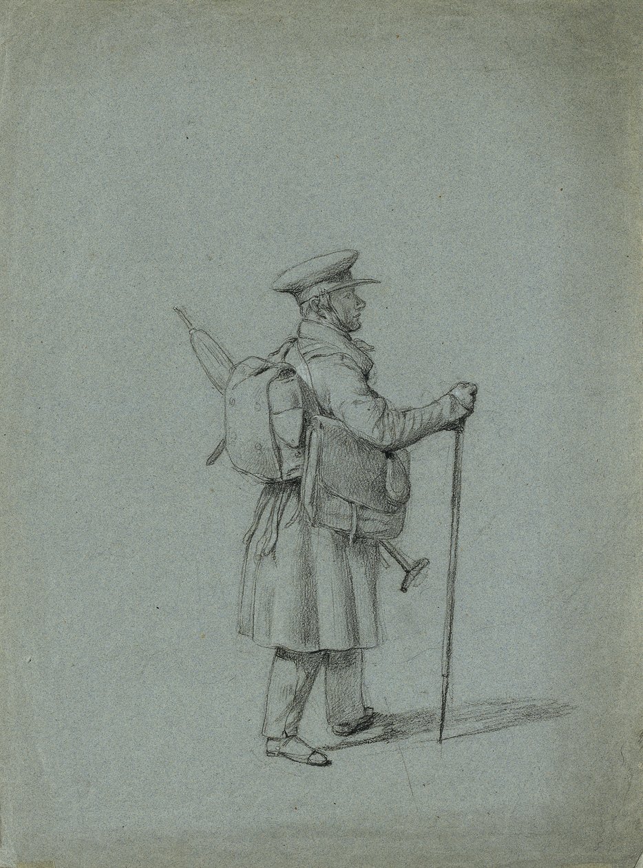 Estudio de un pintor viajero de Johann Peter Krafft