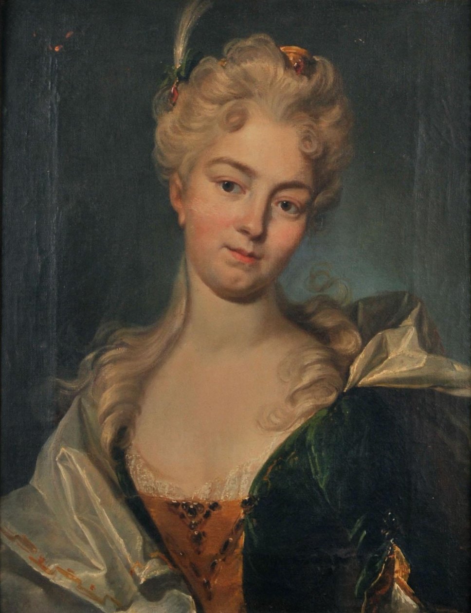 Alemán: Retrato de Anna Veronika Gross (1684-1733). de Johann Rudolf Huber