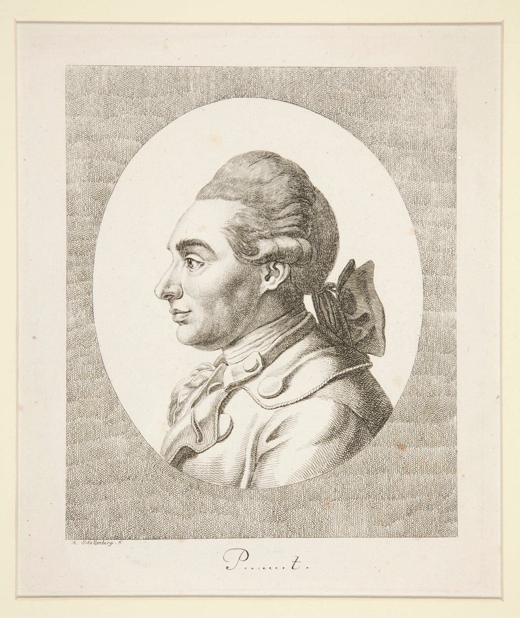 Retrato de P de Johann Rudolph Schellenberg