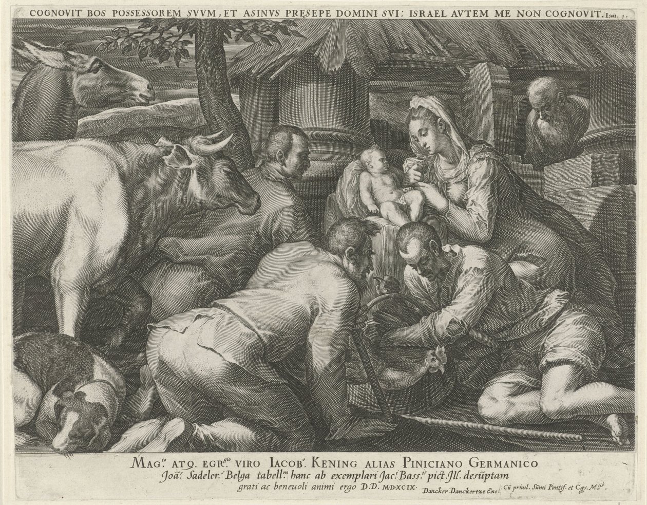 Adoración de los pastores de Johann Sadeler (I)