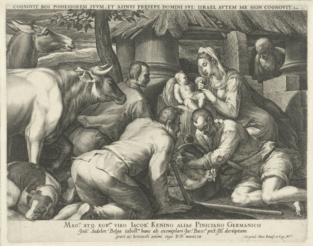 Adoración de los pastores de Johann Sadeler (I)