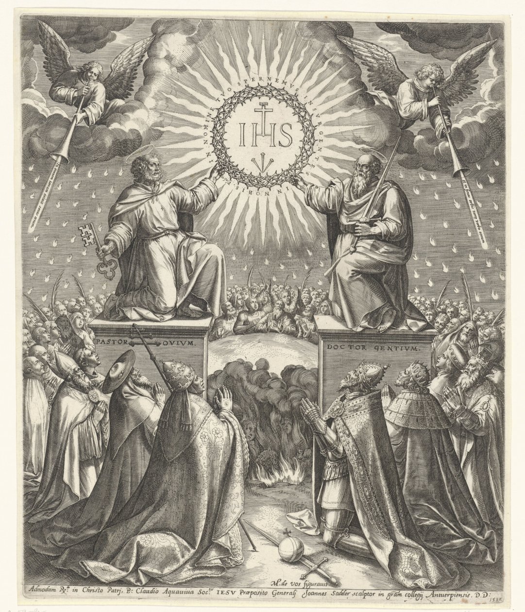 Adoración del Monograma de Cristo de Johann Sadeler (I)
