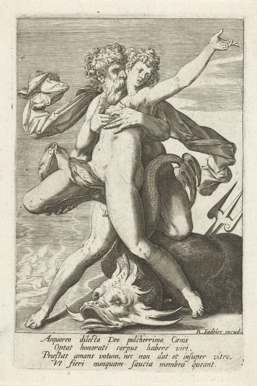 Neptuno sorprende a Caenis de Johann Sadeler (I)