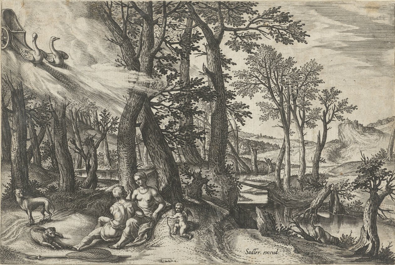 venus y adonis de Johann Sadeler (I)