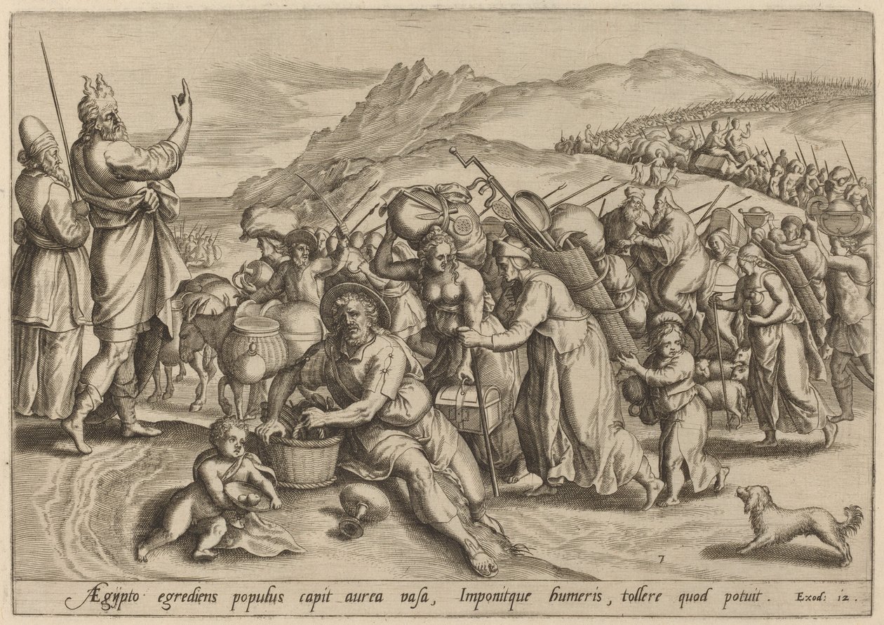 El Éxodo de Egipto de Johann Sadeler I