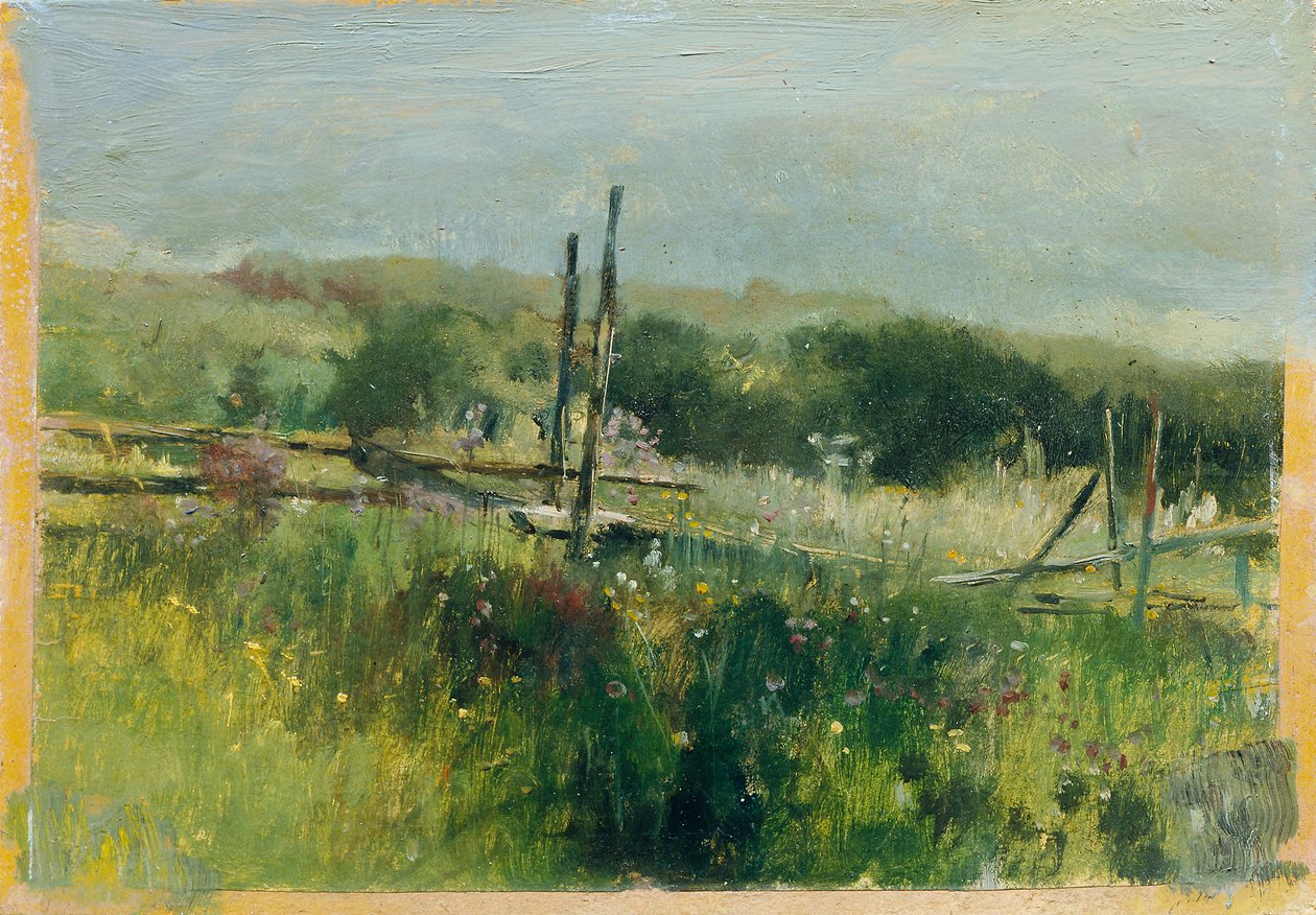 Prado con valla de Johann  Till der Jüngere